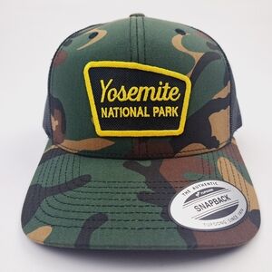 Yosemite National Park Curved Bill Trucker Mesh Snapback Embroidered Pat…